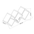 Raft de perete, Inarch, Galaxy, 102x42x20 cm, PAL, Antracit