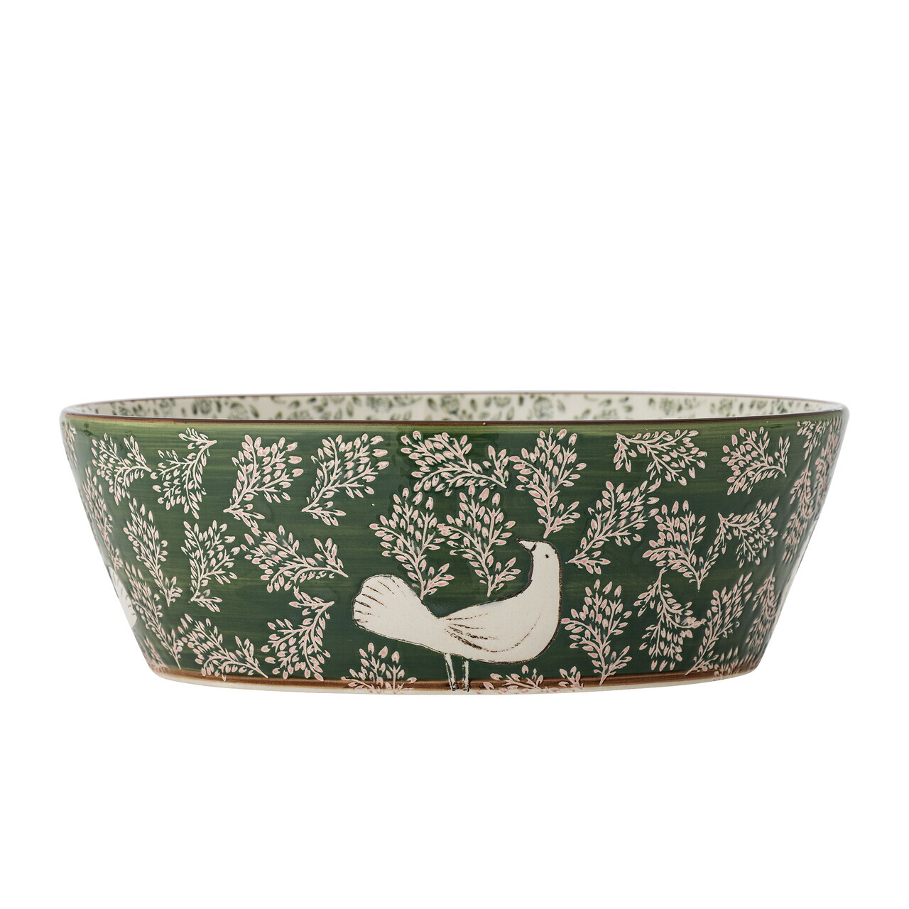 Bol salata, Bloomingville, Hezha, 28x9 cm, 3.35 L, ceramica, verde - imagine 2