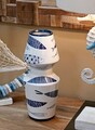 Vaza decorativa Fish Double, Mauro Ferretti, 14x34 cm, ceramica, multicolor