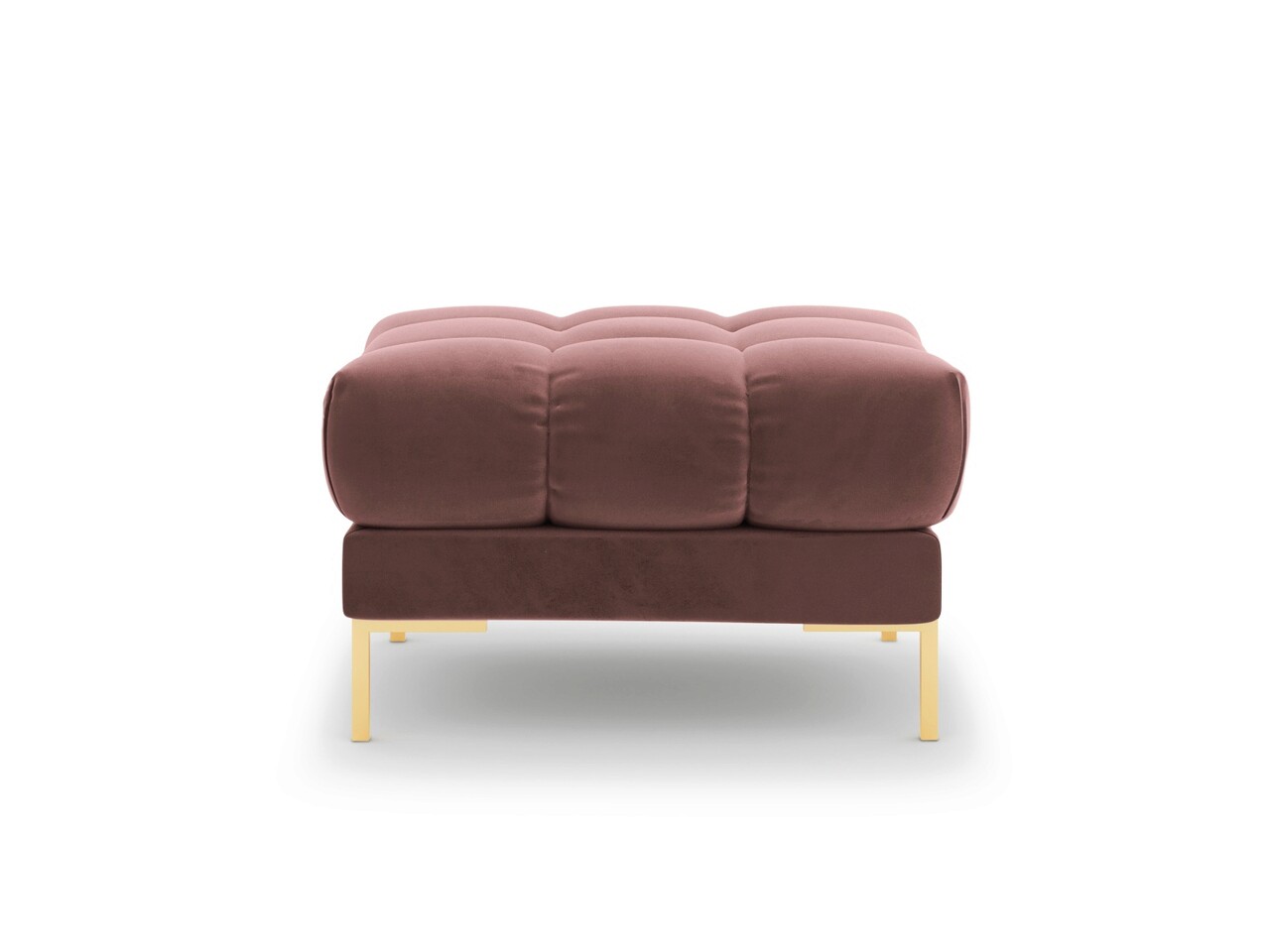 Taburet, Mamaia, Micadoni Home, GL, 60x60x41 cm, catifea, roz - 1 | YEO