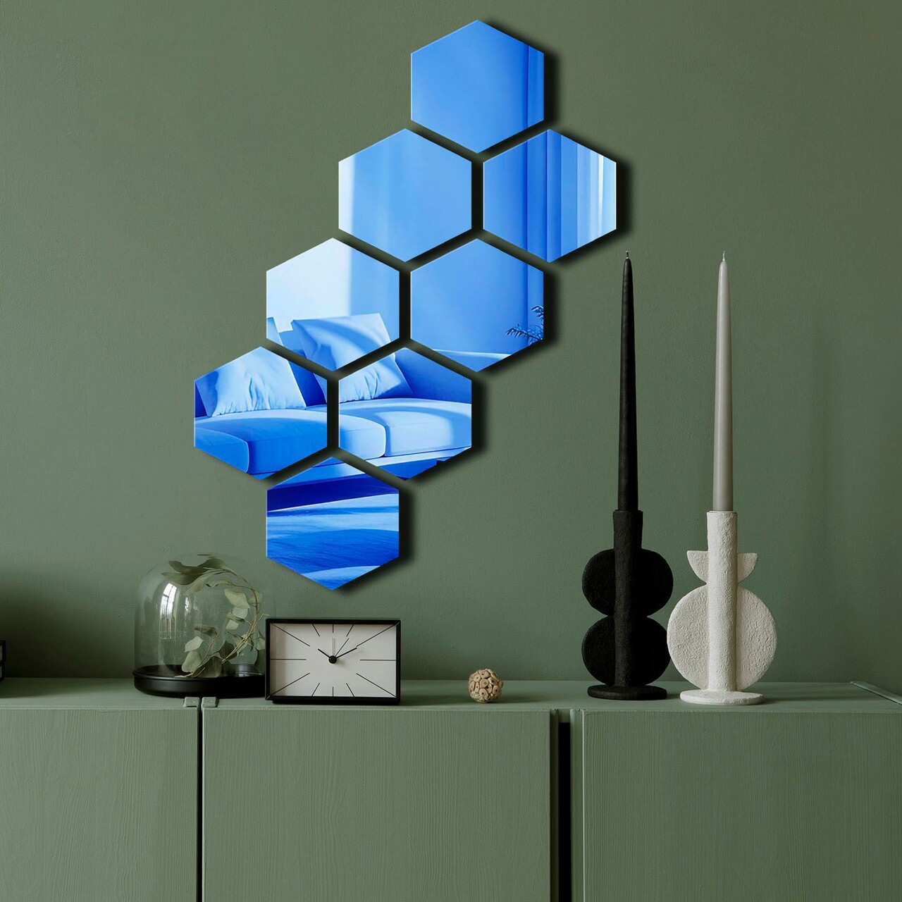 Oglinda decorativa Ozgl525 Partea de jos: 100% EVA (Grosime: 10 mm) Albastru