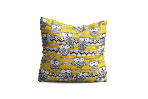 Perna decorativa owl1, oyo kids, 43x43 cm, poliester, multicolor