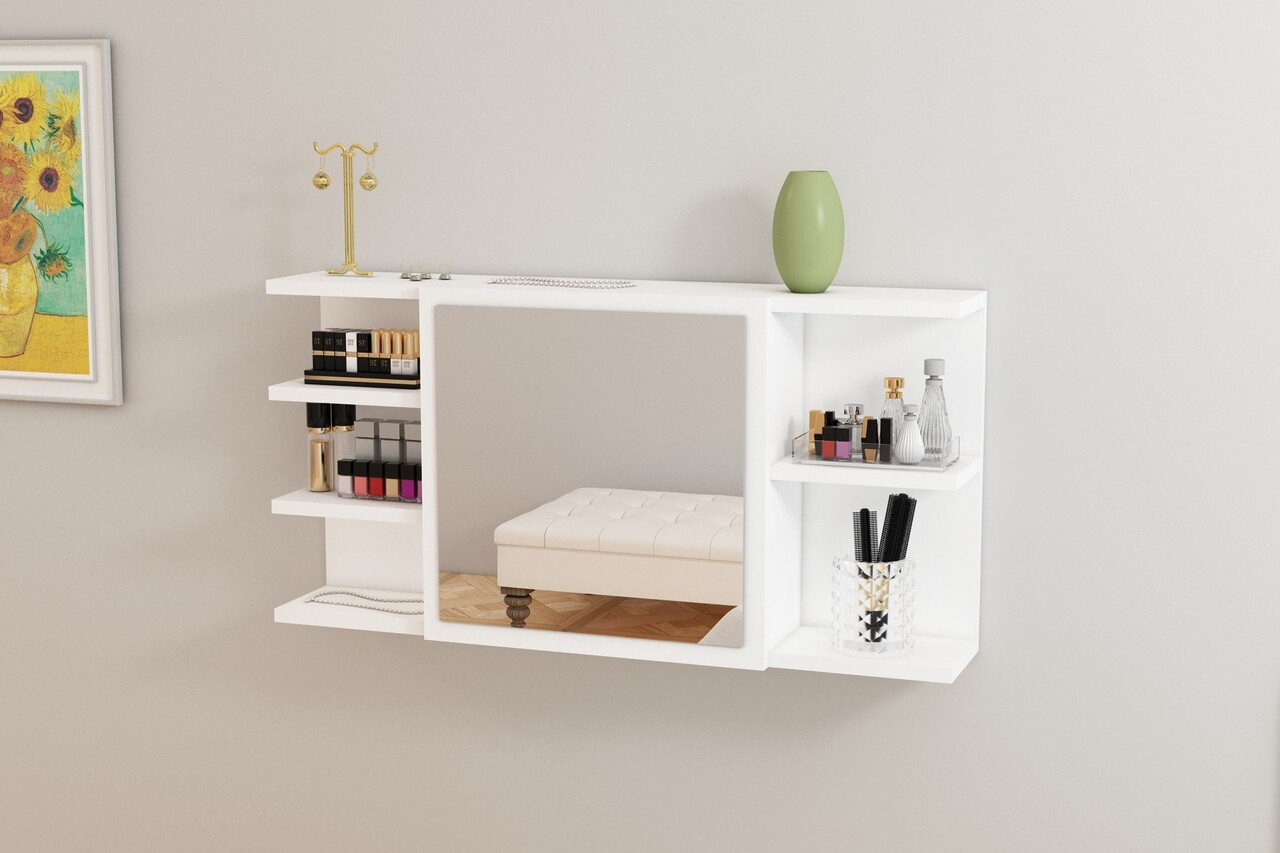 Dulap de machiaj, Coraline, Marta, 90x45x18 cm, PAL, Alb - 1 | YEO