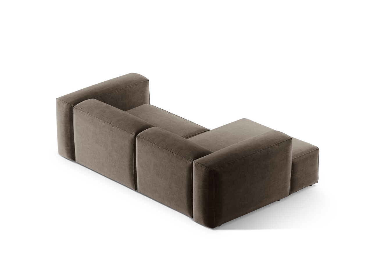 Coltar stanga 2 locuri, Bergamo, Cosmopolitan Design, 244x152x70 cm, tesatura structurata, cappuccino - 1 | YEO