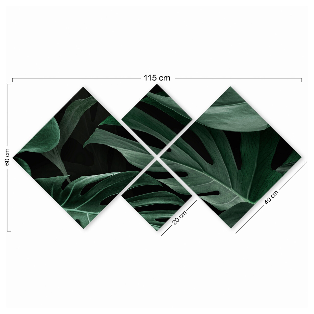 Set 4 tablouri decorative, 4MDF2294538, MDF, Imprimat UV, Multicolor