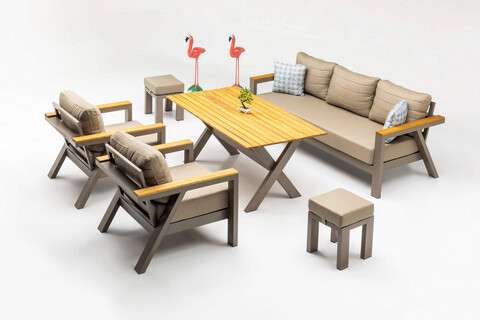 Set mobilier de gradina, Divona, Daisy, Cappuccino ?Seturi