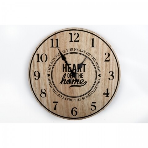 Ceas de perete Heart of the Home, Bedora, 35 x 3 cm, lemn, maro/negru