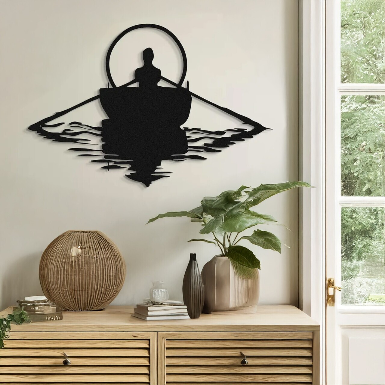 Decoratiune de perete, DCV-1018-MT, Dimensiune: 50 x 33 cm, Negru