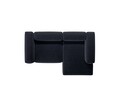 Coltar dreapta 2 locuri, Bergamo, Cosmopolitan Design, 244x152x70 cm, tesatura structurata, albastru navy