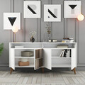 Consola, Hommy Craft, Milan 160, 160x78x35 cm, Alb