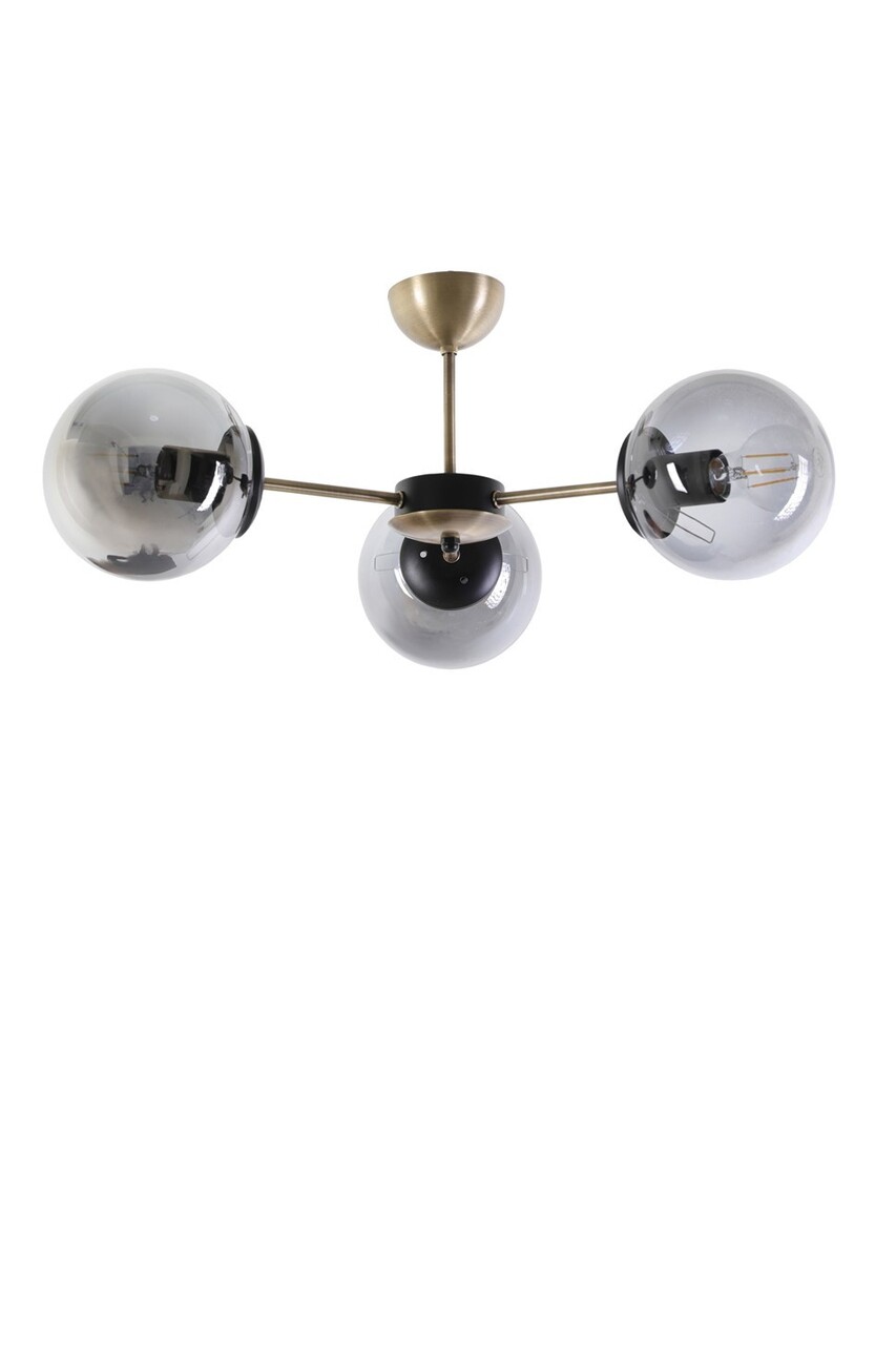 Lustra, Venus, Stala, 55 x 25 cm, 3 x E27, 60W, cupru/fumuriu - 2 | YEO