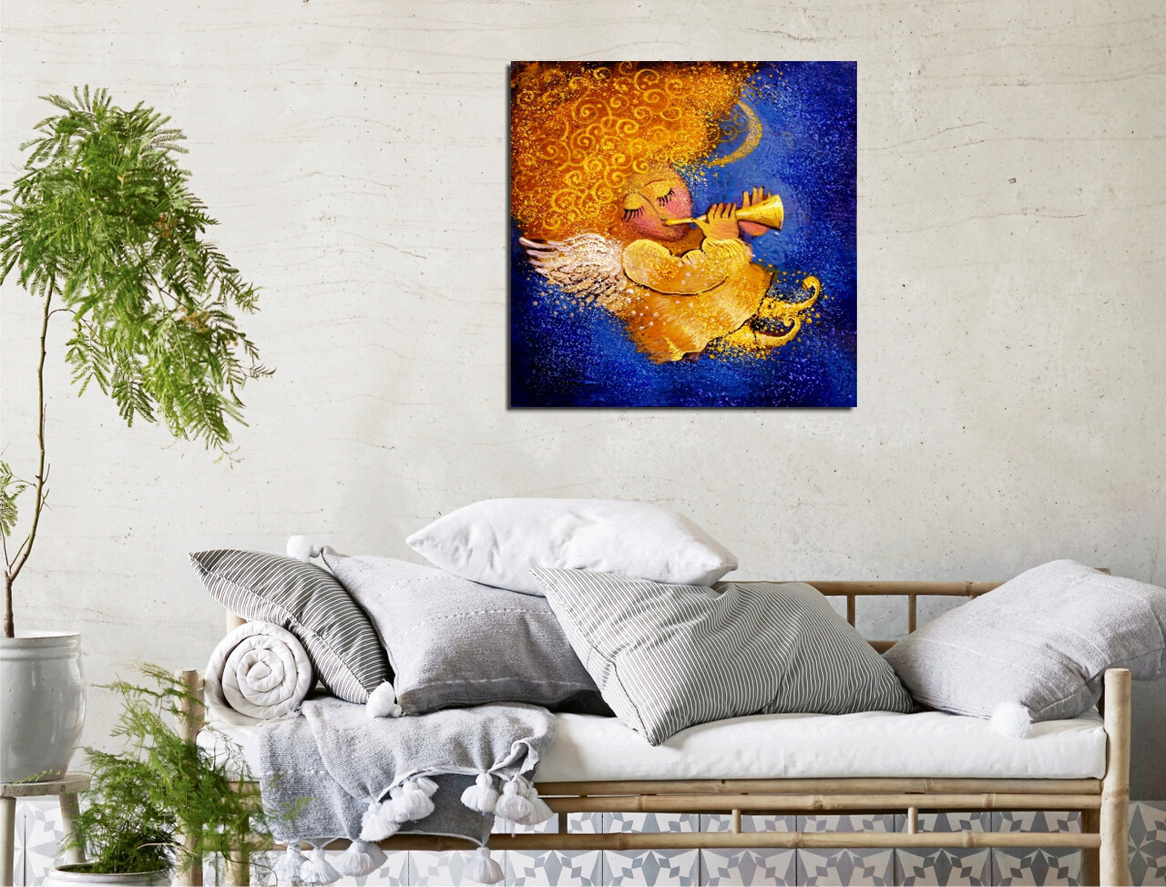 Tablou Decorativ, KC069, Canvas, Dimensiune: 45 X 45 Cm, Multicolor