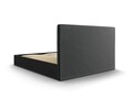 Pat tapitat cu somiera rabatabila si lada depozitare, Juniper, Mazzini Sofas, 208x170x104 cm, catifea, negru