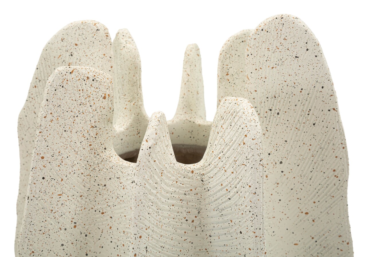 Vaza decorativa, Mauro Ferretti, Ester, 23x50 cm, polirasina, alb decolorat - imagine 4