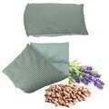 Perna termica cu samburi de cirese si aroma de lavanda Beper, 51x21.5x1.5 cm, bumbac, verde