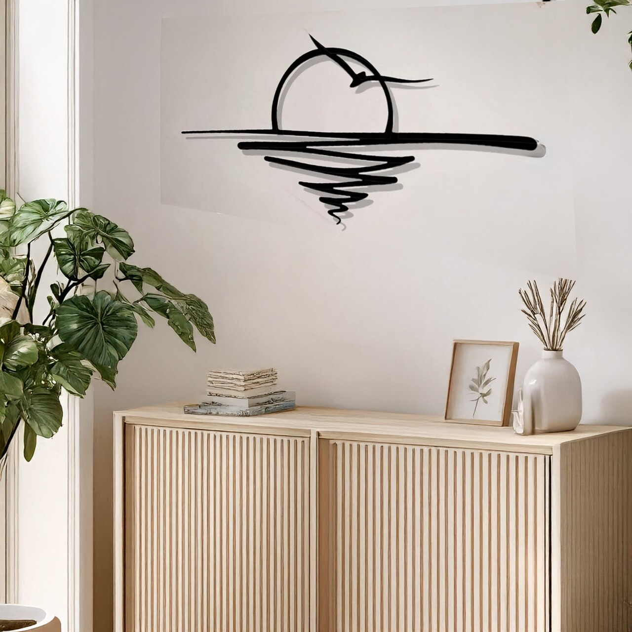 Decoratiune de perete, DCV-1049-MT, Dimensiune: 60 x 40 cm, Negru