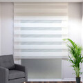 Jaluzea rulou zebra / roleta textila, Stor Pliseli Day & Night, 100x200 cm, poliester, alb