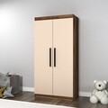 Dulap pentru haine, Arnetti, Akser, 90x180x45 cm, PAL, Nuc deschis / Bej