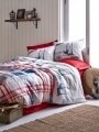Lenjerie de pat dubla, 4 piese, 100% bumbac ranforce, Cotton Box, Alesta