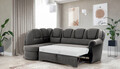 Coltar extensibil stanga 3 locuri ELTAP, L-084, Lord, 243x180x112 cm, lemn/poliester, gri/negru