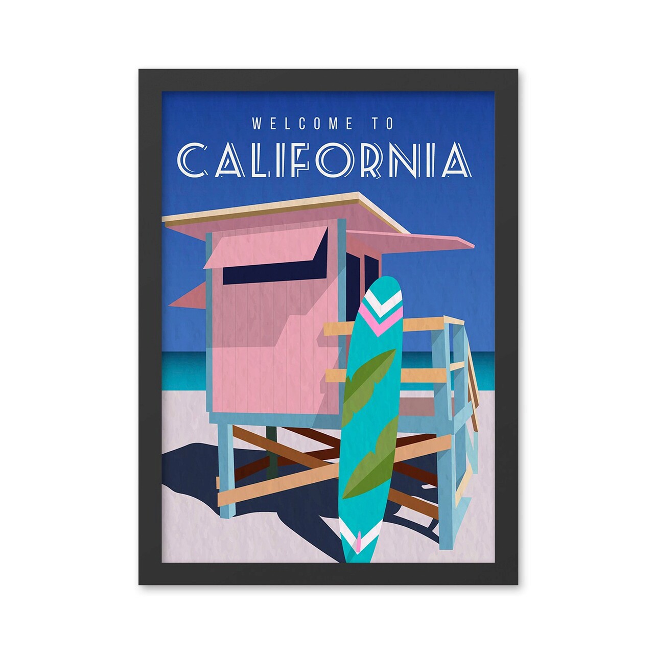 Tablou decorativ, California 2 (55 x 75), MDF , Polistiren, Multicolor