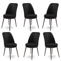 Set de scaune, Charlotte, Dexa, Metal, Negru/Maro