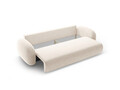Canapea extensibila 3 locuri, Tonale, Cosmopolitan Design, 262x105x88 cm, tesatura chenille, bej deschis