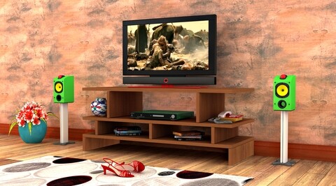 Comoda tv raffline, 100x29.5x47.5 cm, pal , maro