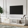 Comoda TV, Minima, Asimo, 180 x 41.4 x 37 cm, pal melaminat, alb