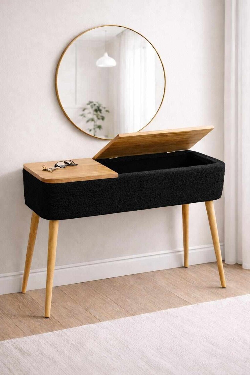 Bufet, Hanah Home, Sole, 90x90x30 cm, Negru