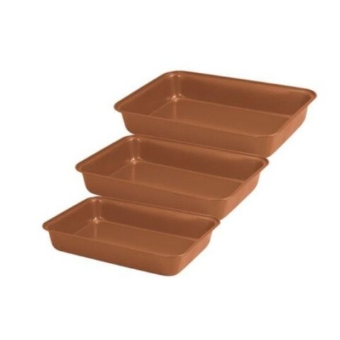 Set 3 tavi pentru cuptor, Blaumann, otel carbon, Le Chef Line