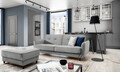 Canapea extensibila 3 locuri ELTAP, SO-BEL-84MO, Bellis, 220x90x83 cm, lemn/poliester, gri deschis