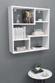 Raft de perete, Hanah Home, Myra09, 70.8x74.4x20 cm, Alb