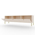 Comoda TV ADRK, Tili 3D, 180x40.8x50 cm, PAL laminat, bej