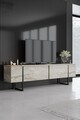 Set mobilier living, Bexley, Luxe Set, Travertin / Negru