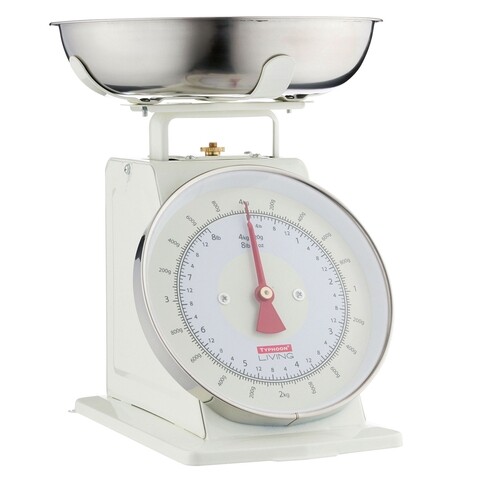 Cantare de bucatarie Force, 25 x 15 x 25 cm, inox/plastic, crem