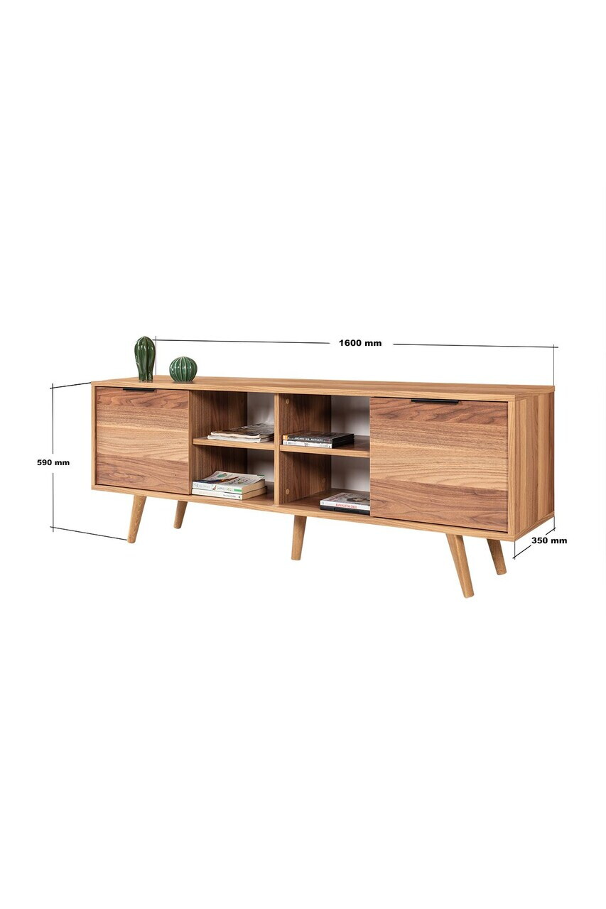 Comoda TV, Hanah Home, Sina 3620, 160x59x35 cm, PAL, Maro — imaginea 7