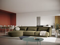 Coltar stanga 4 locuri, Tulum, Cosmopolitan Design, 255x156x70 cm, catifea, verde