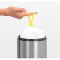 Cos de gunoi cu soft touch, Brabantia, Brilliant Steel, cu fixare pe perete, 3 L, 18.4x18x28 cm, otel, argintiu