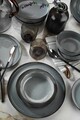 Set de cină (16 bucăți), Kütahya Porselen, 710KTP3409, Portelan, Farfurie desert: 21 cm (4 bucăți), Turcoaz