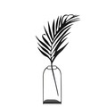 Decoratiune, Flowerpot, 20x37 cm, Metal, Negru
