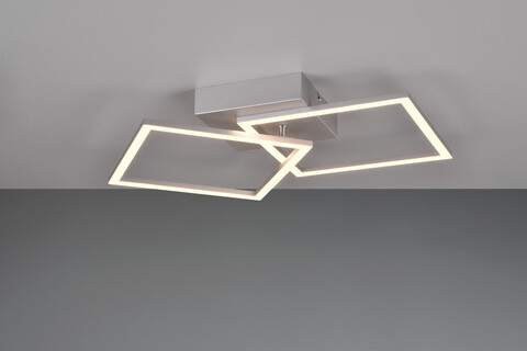 Plafoniera Trail, RL, 44.5x39.5x6.9 cm, 20W, 1x SMD, metal, gri