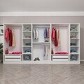 Dulap pentru haine, Hanah Home, Nisa, 360x210x52 cm, Alb