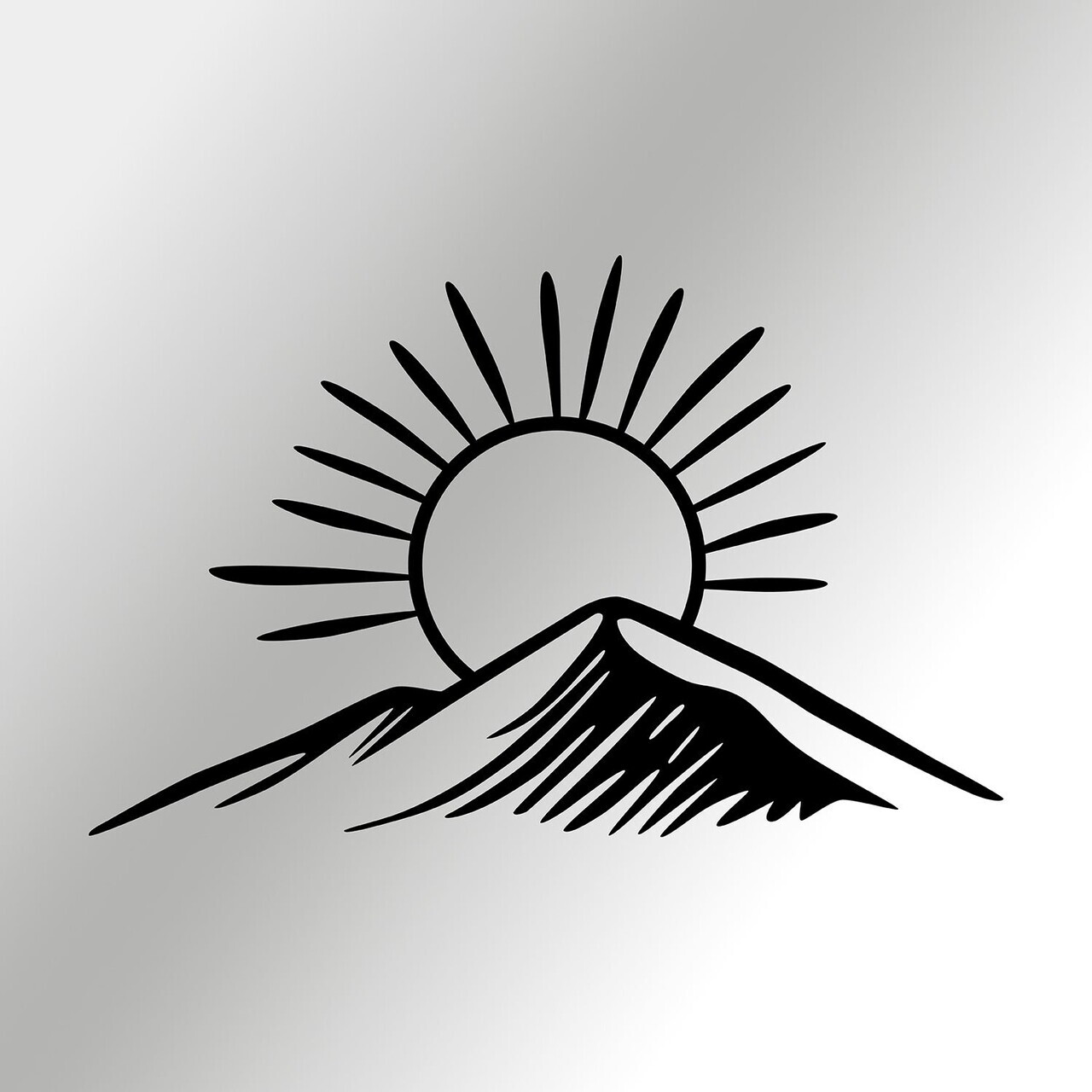 Decoratiune de perete, Amanecer, Metal, Grosime: 1,2 mm, Negru — imaginea 5
