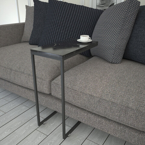 Masuta, comforty, callen, 46x62x26 cm, alb negru
