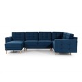 Coltar extensibil reversibil 5 locuri ELTAP, AsdU-09, Asgard, 326x202x93 cm, lemn/poliester, bej deschis