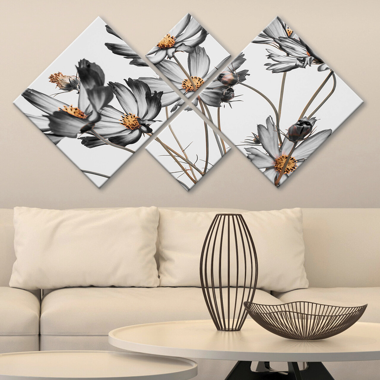 Set 4 tablouri decorative, 4MDF1524028472, MDF, Imprimat UV, Multicolor