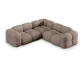 Coltar simetric 4 locuri, Loretto, Cosmopolitan Design, 250x250x68 cm, tesatura structurata, cappuccino