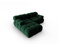 Coltar modular stanga 3 locuri, Bellis-51, Micadoni Home, 188x155x70 cm, catifea, verde bottle