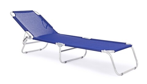 Sezlong Loano Beach, Bizzotto, 195x60x76 cm, aluminiu/textilena, albastru